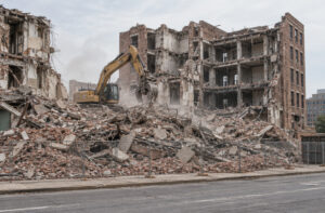 demolition of old buildings